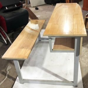 Bàn Ghế Học Sinh Mặt Gỗ Cao Su Cũ