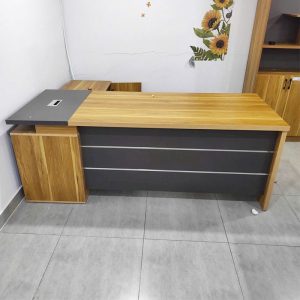 Bàn Giám Đốc 2m Góc L Cũ Kèm Tủ Phụ