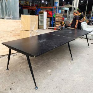 Bàn Họp Mặt Gỗ Màu Đen 2m Cũ