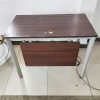 Bàn Làm Việc 1m Mặt Gỗ Chân Sắt Kèm Bửng Cũ