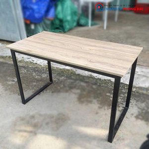 Bàn Làm Việc 1m2 Chân Sắt Mặt Gỗ Trắng Cũ (Nhiều Màu)