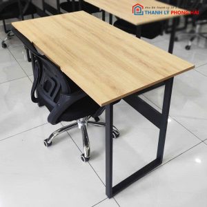 Bàn Làm Việc 1m2 Chân Sắt Mặt Gỗ Trắng Cũ (Nhiều Màu)