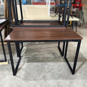 Bàn Làm Việc 1m2 Chân Sắt Mặt Gỗ Trắng Cũ (Nhiều Màu)