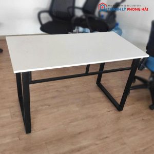 Bàn Làm Việc 1m2 Chân Sắt Mặt Gỗ Trắng Cũ (Nhiều Màu)