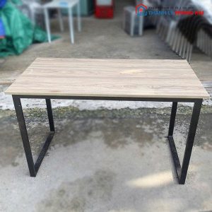 Bàn Làm Việc 1m2 Chân Sắt Mặt Gỗ Trắng Cũ (Nhiều Màu)