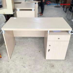Bàn Làm Việc Gỗ MDF Màu Trắng Cũ