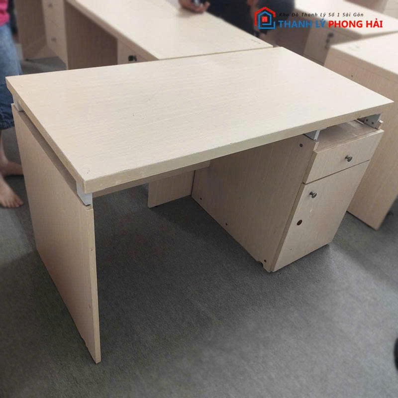 ban-lam-viec-go-mdf-mau-trang-cu Bàn Làm Việc Gỗ MDF Màu Trắng Cũ