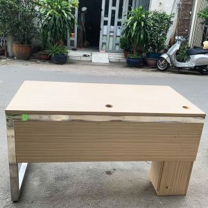 Bàn Làm Việc Kèm Bửng Khung Inox 1m4 Cũ