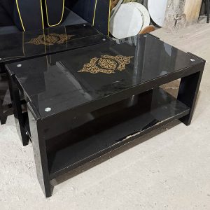 Bàn Sofa 1m2 Mặt Kính Đen Cũ