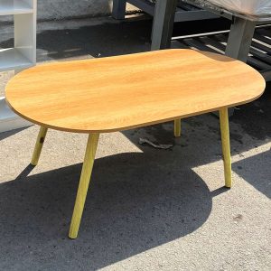 Bàn Sofa Mặt Oval Gỗ Tự Nhiên Cũ