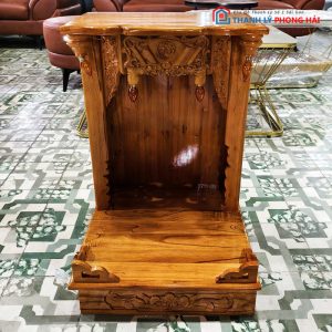 Bàn Thờ Gỗ Xoan Chạm Khắc Đơn Giản Mới 99% (Nhiều Size)
