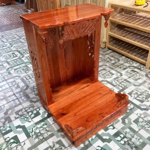 Bàn Thờ Gỗ Xoan Chạm Khắc Đơn Giản Mới 99% (Nhiều Size)