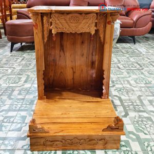 Bàn Thờ Gỗ Xoan Chạm Khắc Đơn Giản Mới 99% (Nhiều Size)