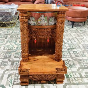 Bàn Thờ Ông Địa Gỗ Xoan Chạm Khắc Cổ Điển Mới 99% (Nhiều Size)