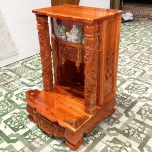 Bàn Thờ Ông Địa Gỗ Xoan Chạm Khắc Cổ Điển Mới 99% (Nhiều Size)