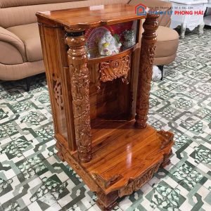 Bàn Thờ Ông Địa Gỗ Xoan Chạm Khắc Cổ Điển Mới 99% (Nhiều Size)