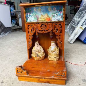 Bàn Thờ Ông Địa Thần Tài Gỗ Cũ