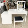 Bàn Trang Điểm 1m4 Gỗ MDF Kèm Đôn Ngồi Cũ