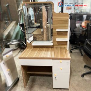 Bàn Trang Điểm Gỗ MDF Led Vuông Mới 99% (Nhiều Màu)