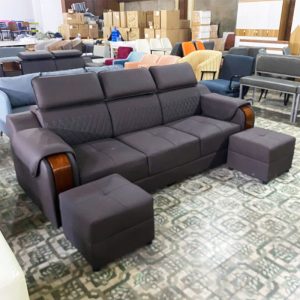 Băng Sofa 3 Chỗ Tay Ốp Gỗ Mới 99%