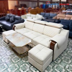 Băng Sofa 3 Chỗ Tay Ốp Gỗ Mới 99%