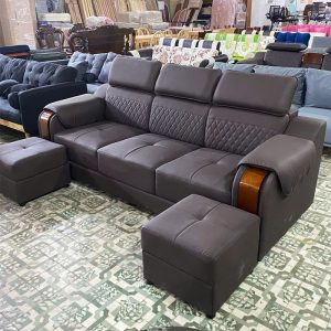 Băng Sofa 3 Chỗ Tay Ốp Gỗ Mới 99%