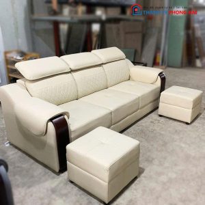 Băng Sofa 3 Chỗ Tay Ốp Gỗ Mới 99%