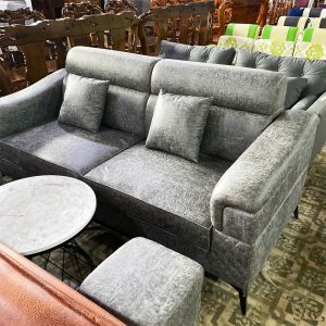 Băng Sofa Bọc Da Kèm Đôn Vuông Mới 99% (Nhiều Màu)
