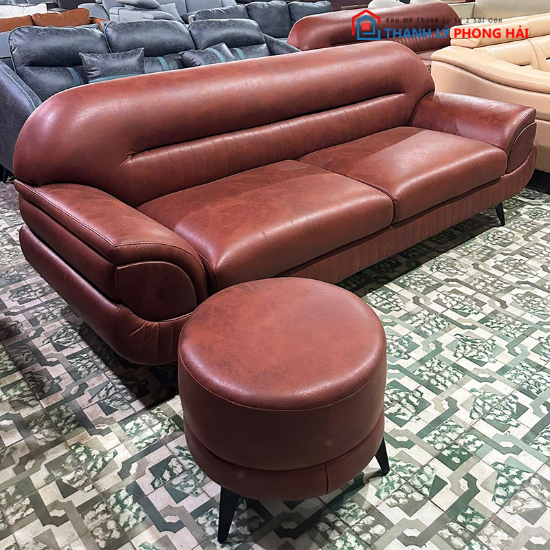 bang-sofa-thuyen-boc-da-moi-99-1 Thanh Lý Băng Sofa Thuyền Bọc Da Mới 99%