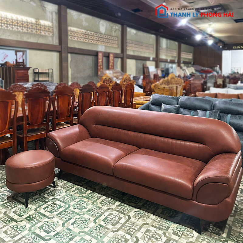 bang-sofa-thuyen-boc-da-moi-99-3 Thanh Lý Băng Sofa Thuyền Bọc Da Mới 99%