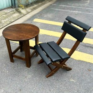Thanh Lý Bộ Bàn Ghế Cafe Cóc Đệm Da Mới 99%