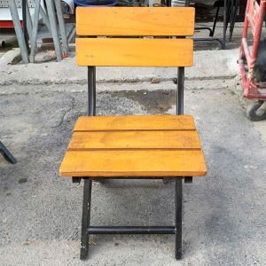 Bộ Bàn Ghế Quán Ăn Mặt Gỗ Chân Sắt Xếp Gọn Cũ