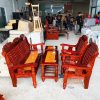 Bộ Bàn Ghế Salon Gỗ Kiểu Thùng 5 Món Mới 99%