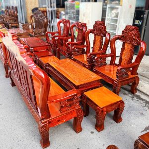 Bộ Salon Gỗ Mã Đáo Thành Công Tay 10 Mới 99%