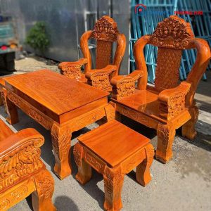 Bộ Salon Louis Hoàng Gia Tay 12 3 Tựa Mới 99% (Nhiều Màu)
