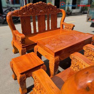 Bộ Salon Louis Hoàng Gia Tay 12 3 Tựa Mới 99% (Nhiều Màu)