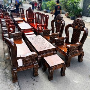 Bộ Salon Louis Tay 12 6 Món Hoàng Gia Mới 99% (Nhiều Màu)