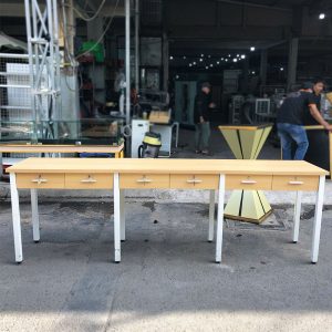 Cụm Bàn Làm Việc 2m4 Nhiều Ngăn Kéo Cũ
