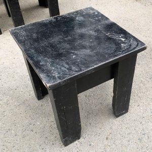 Ghế Cafe Cóc Gỗ Tự Nhiên Màu Đen Cũ