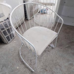 Ghế Cafe Khung Sắt Đệm Da Cũ