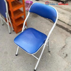 Ghế Da Xanh Khung Sắt Cũ (Nhiều Màu)