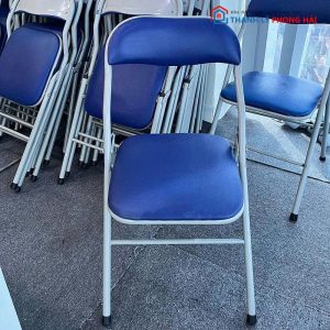Ghế Da Xanh Khung Sắt Cũ (Nhiều Màu)