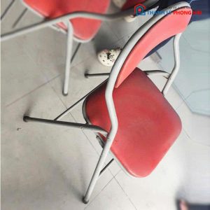 Ghế Da Xanh Khung Sắt Cũ (Nhiều Màu)