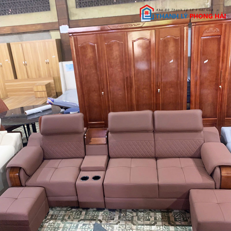 ghe-sofa-da-kieu-hoc-ruou-2 Ghế Sofa Da Kiểu Hộc Rượu Mới 99% (Nhiều Màu)