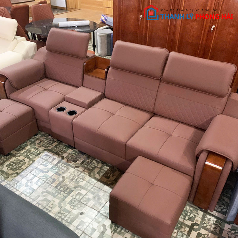 ghe-sofa-da-kieu-hoc-ruou-3 Ghế Sofa Da Kiểu Hộc Rượu Mới 99% (Nhiều Màu)