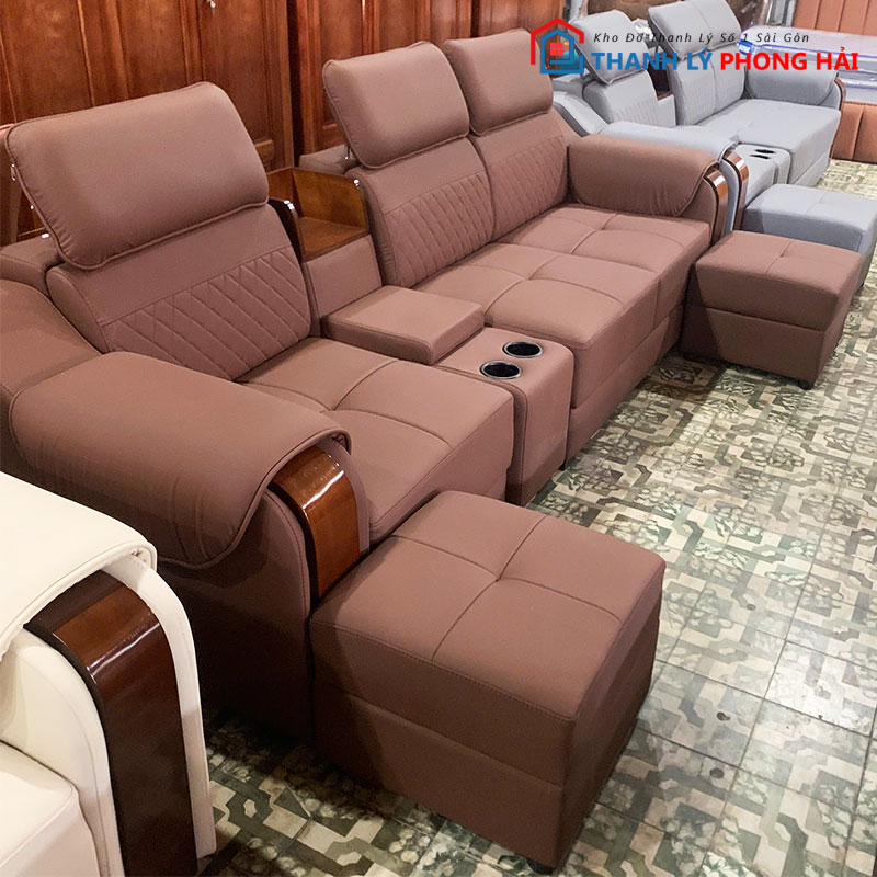 ghe-sofa-da-kieu-hoc-ruou-4 Ghế Sofa Da Kiểu Hộc Rượu Mới 99% (Nhiều Màu)