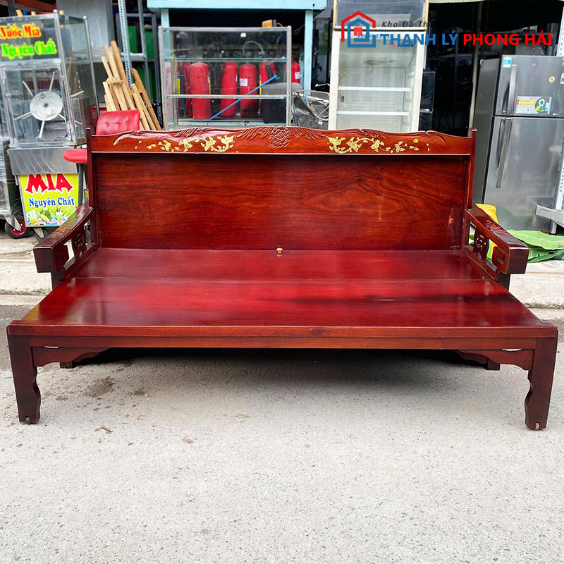 ghe-truong-ky-go-tu-nhien-1 Ghế Trường Kỷ Gỗ Tự Nhiên Gấp Thành Giường 1m Cũ