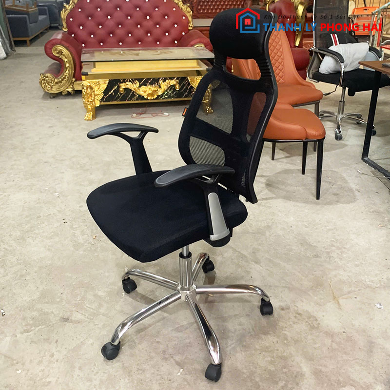 ghe-van-phong-lung-luoi-co-tua-dau-cu-3 Ghế Văn Phòng Lưng Lưới Có Tựa Đầu Cũ