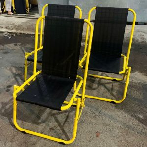 Ghế Xếp Lò Xo Khung Sắt Lưng Lưới Thấp Cũ