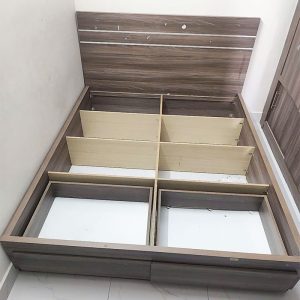 Giường Ngủ 1m6 Gỗ MDF Kèm 2 Hộc Kéo Cũ